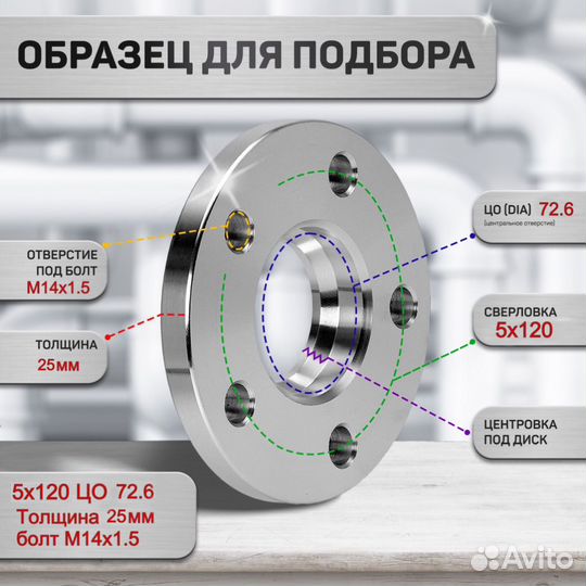 Проставки колесные 5х120 72.6 BMW