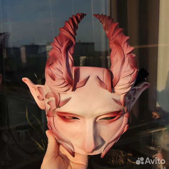 Карнавальная маска демон сатир эльф рога Хеллоуин