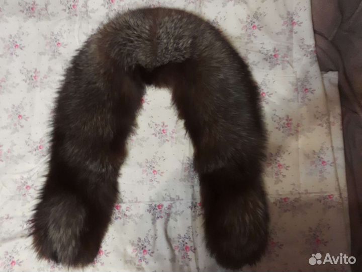 Меховой воротник из чернобурки