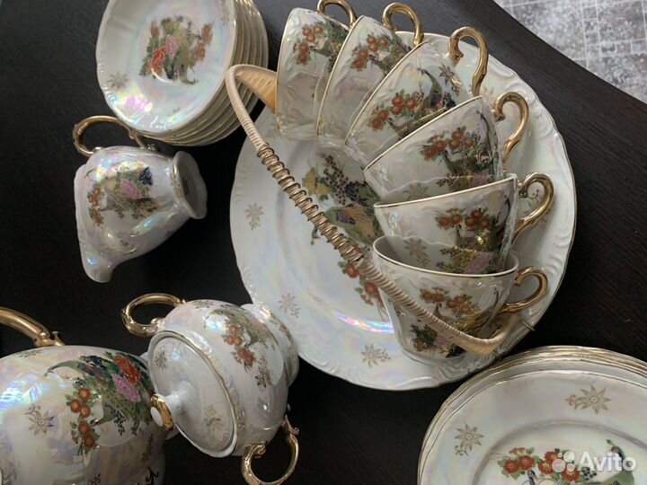 Чайный сервиз костяной фарфор япония Chori