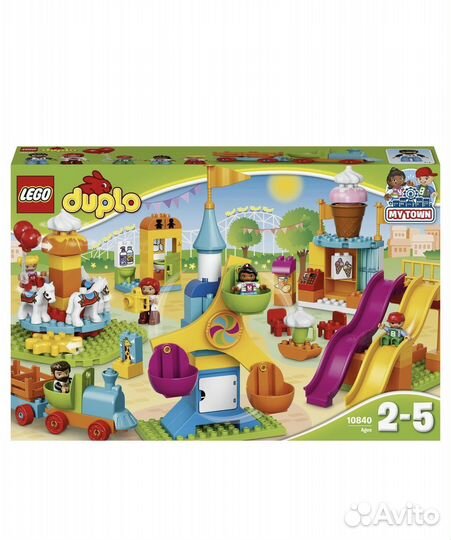 Новый Lego Duplo 10840 Большой парк аттракционов