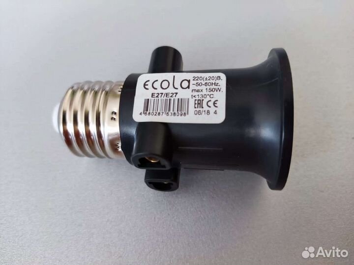 Переходник E27-E27 с 2-мя розетками новый