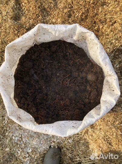 Конский навоз, перегной в мешках