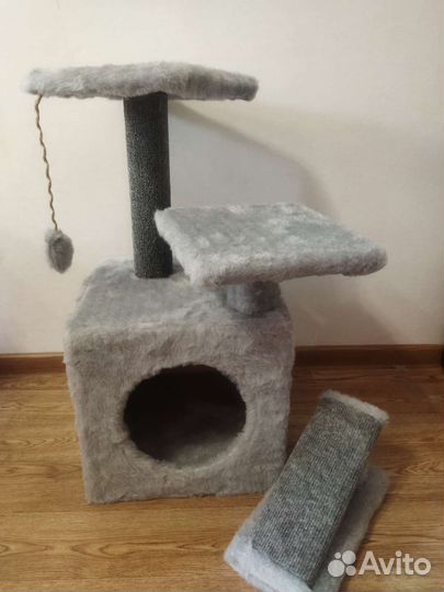 Когтеточка с домиком для кошек новый