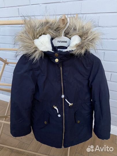 H&М Парка куртка для девочки 122