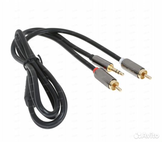 Кабель 3.5 mm jack - RCA х2 черный