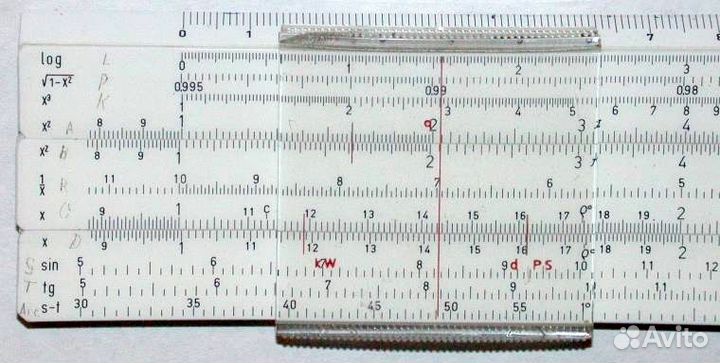 Линейка логарифмическая авиаконструктора Маленкова