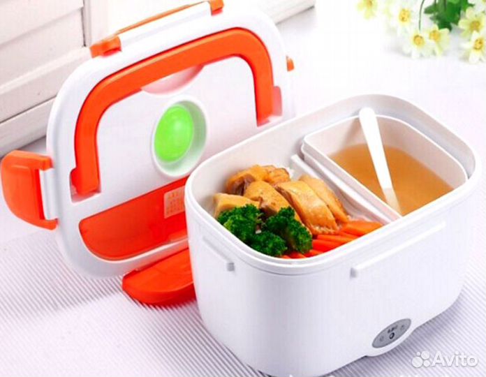 Ланч бокс для еды с подогревом от сети и от прикур