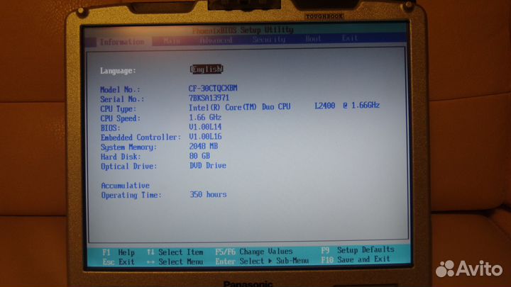 Panasonic Toughbook CF-30ctqcxbm MK1 #436