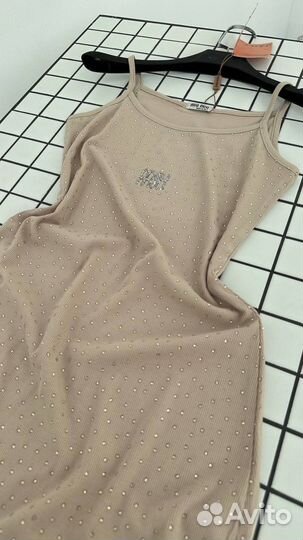 Платье MIU MIU стразы два цвета