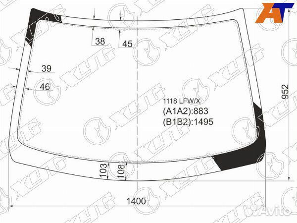 Стекло лобовое LADA kalina cross
