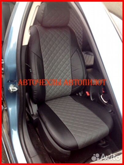 Чехлы Автопилот Chevrolet Lanos из экокожи Ромб