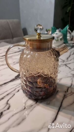 Чайник стеклянный, жаропрочный