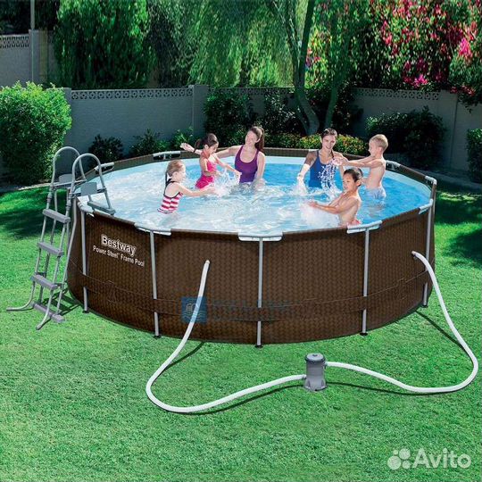 Бассейн Каркасный 366*100 с Принтом и с Набором