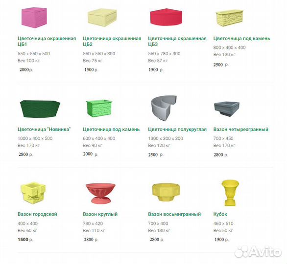 Вазоны бетонные (Цветочница)