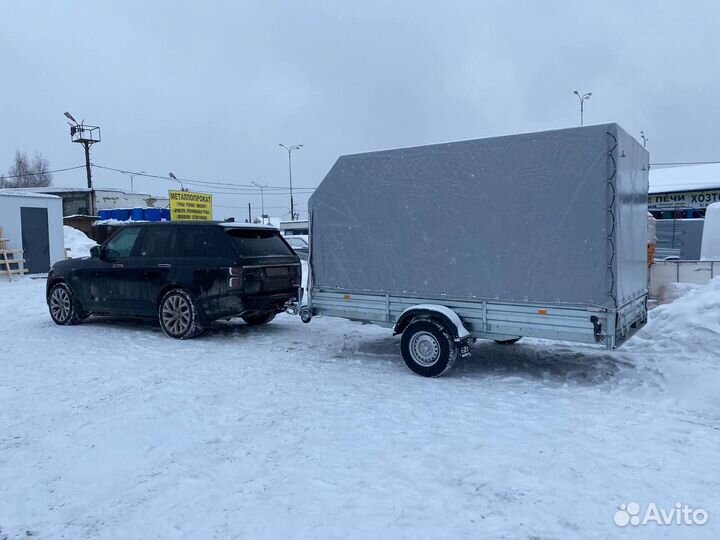 Прицеп для 2х снегоходов с усиленной осью