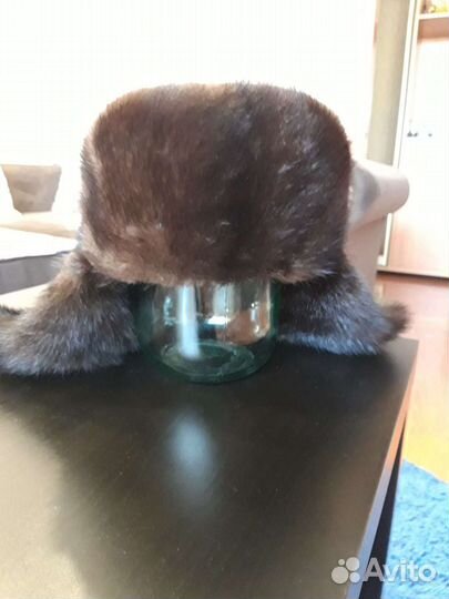 Норковая шапка мужская ушанка
