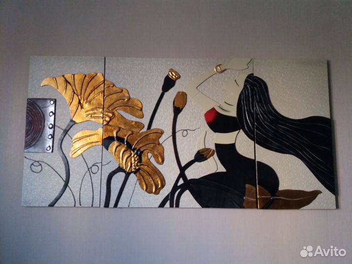 Картина из кожи