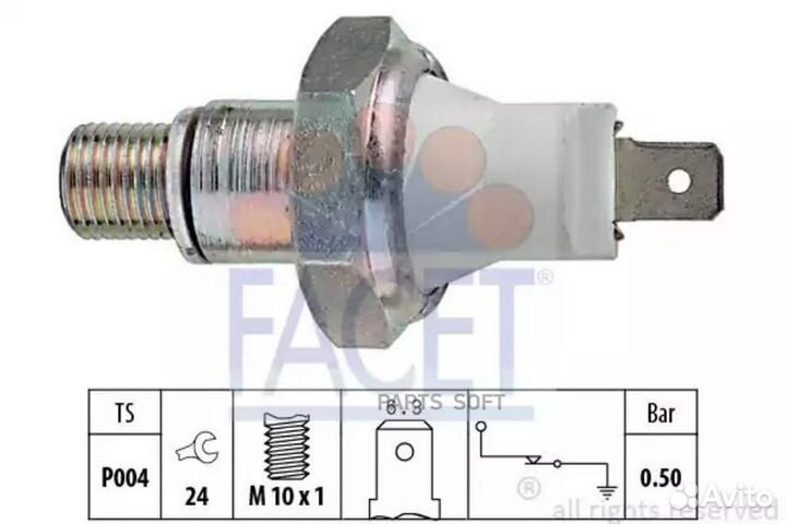 Facet 7.0119 Датчик давления масла