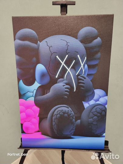 Картина на холсте kaws кавс