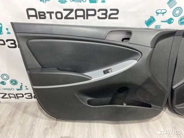 Обшивки (карты) дверей Hyundai Solaris седан G4FA