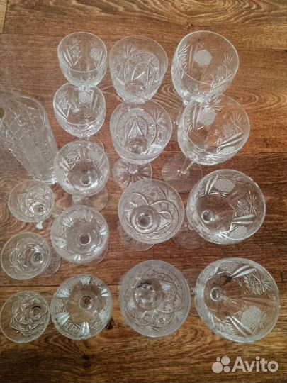 Хрустальные бокалы, рюмки СССР