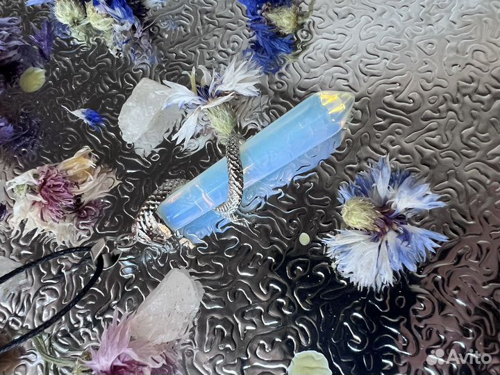 Маятник - кулон из натурального Лунного камня