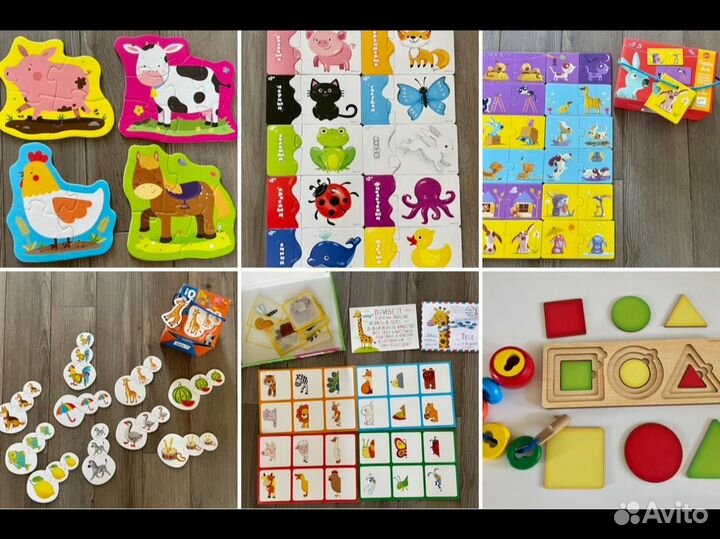 Пазлы, лото, сортер и шнуровка