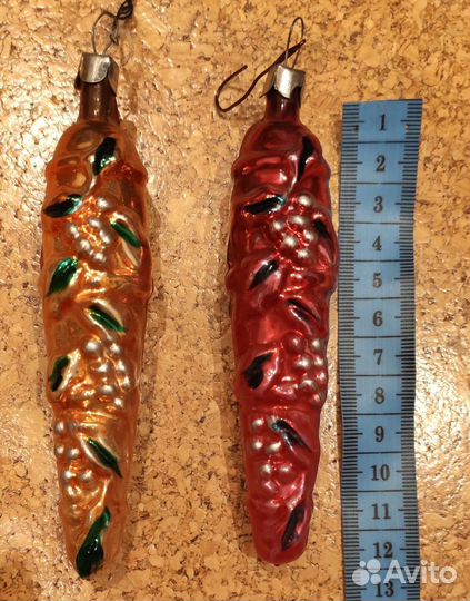 Елочные игрушки сосульки редкие