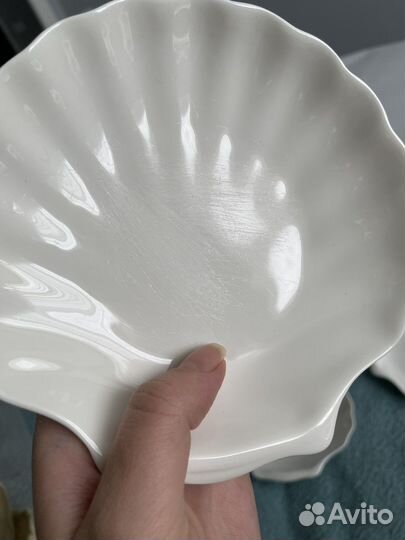 Блюдо, блюдце, салатник ракушка фарфор