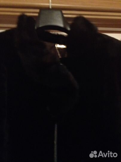 Шуба мутон отделка норка