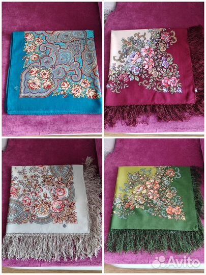 Павлопасадские платки и палантины женские б/у