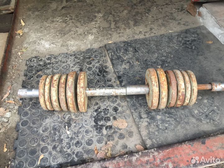 Штанга гриф блины бу