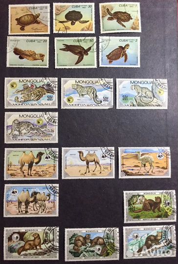 Почтовые марки. Животный мир, фауна. 23 набора