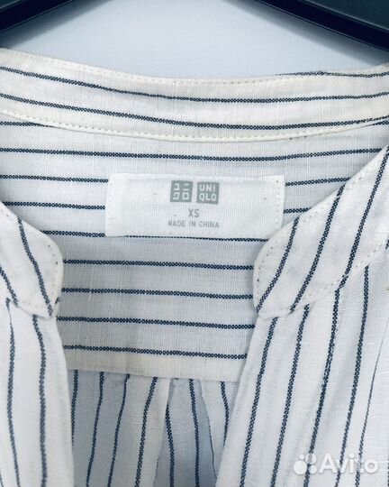 Платье рубашка uniqlo лен-хлопок S-M