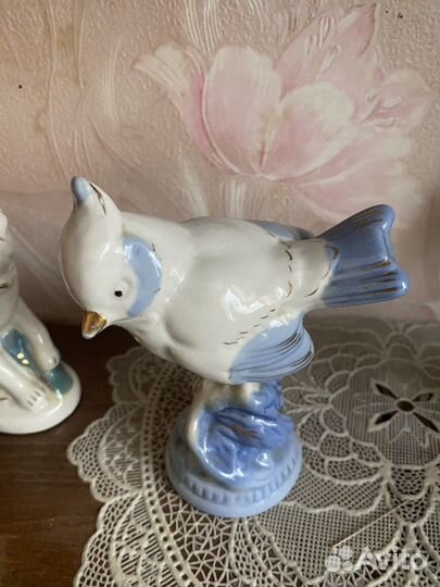 Статуэтки птички СССР гжель 50-60 год