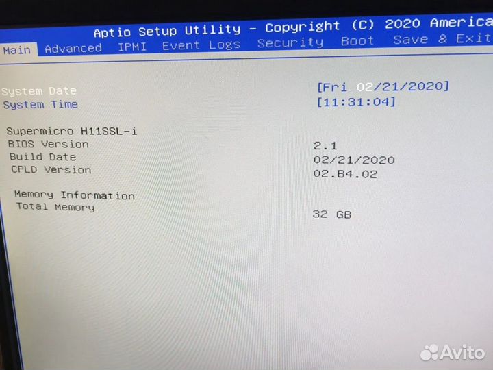 Supermicro h11ssl i+ Epyc 7532+Ddr4 ecc 16gb 2400