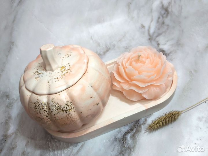 Гипсовые шкатулки тыква/ карусель