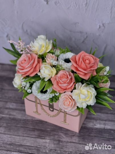 Цветы для интерьера / Розы, пионы / Букет / Мыло