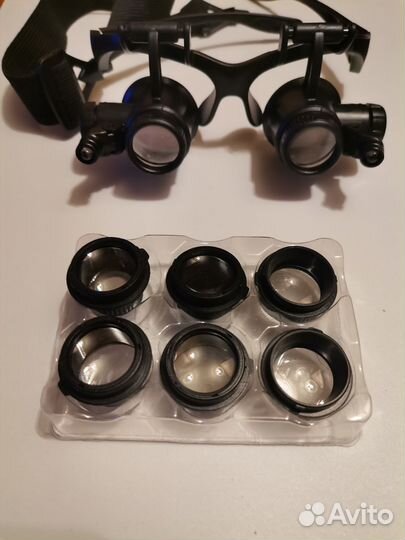 Очки лупа с подсветкой