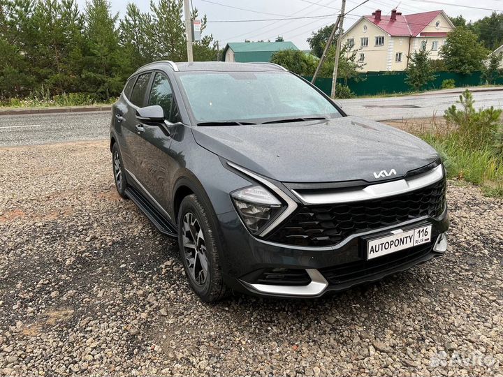 Пороги Kia Sportage 5 площадка black