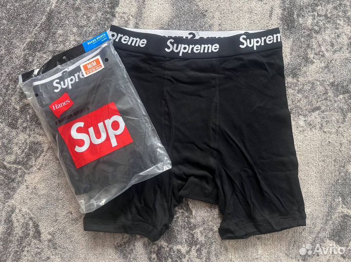 Трусы supreme boxers black