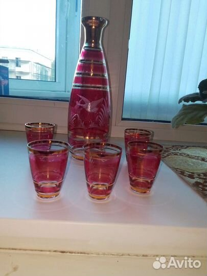 Графини стопки чешское стекло