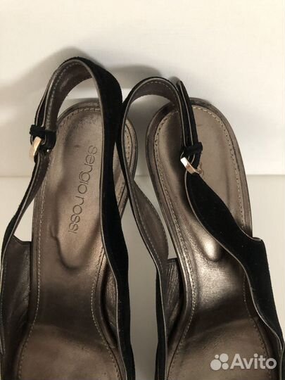 Замшевые босоножки Sergio Rossi