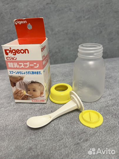 Pigeon бутылочка с ложкой - набор для кормления