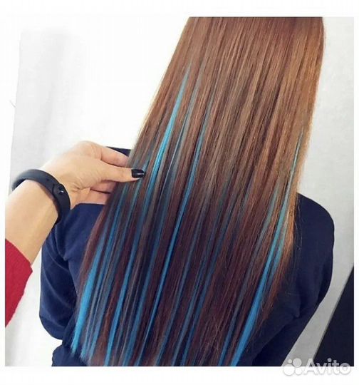 Цветное наращивание волос