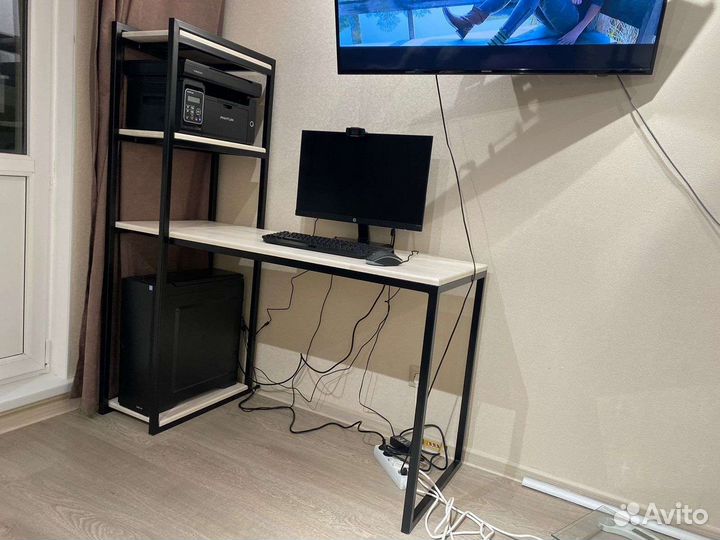 Стеллаж со столом, письменный стол, компьютерный с