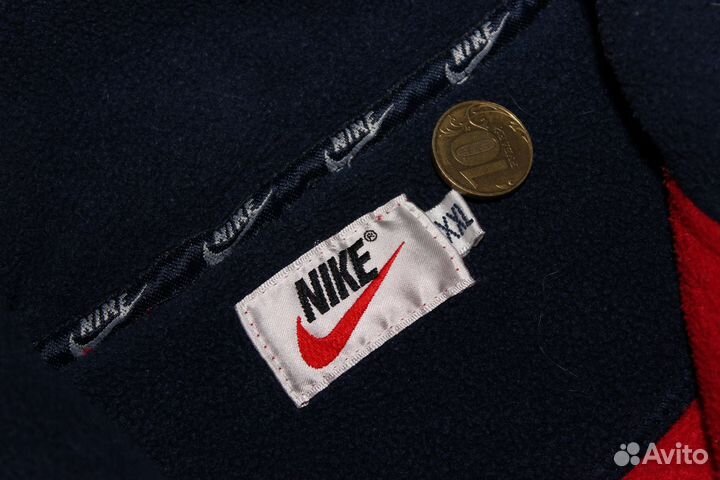 Nike 90's big swoosh fleese 1/3 zip