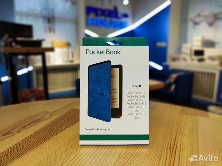 Чехол-обложка для Pocketbook 606/616/633 синий