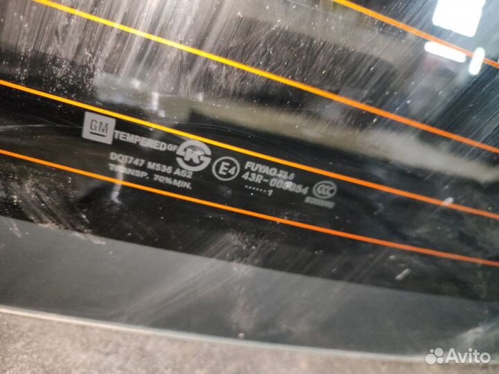Стекло заднее chevrolet cruze седан